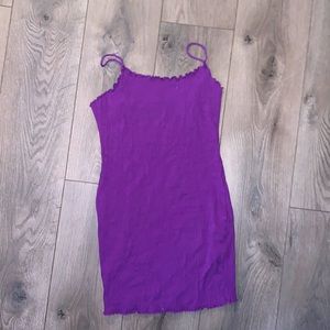 purple body con dress